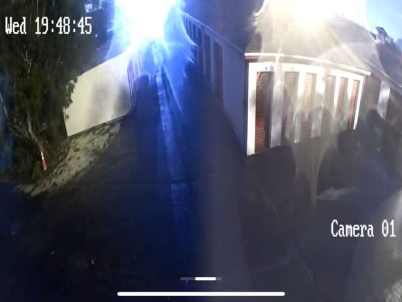 Camera footage of warehouse
